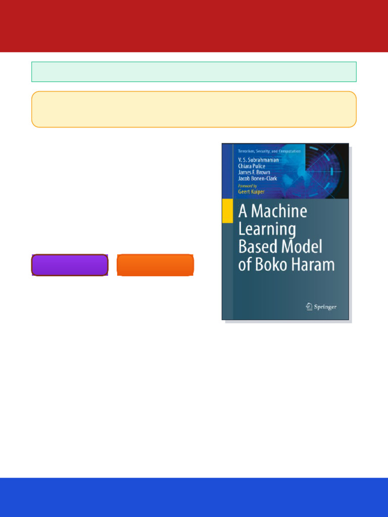 A Machine Learning Based Model of Boko Haram V. S. Subrahmanian Ebook ...