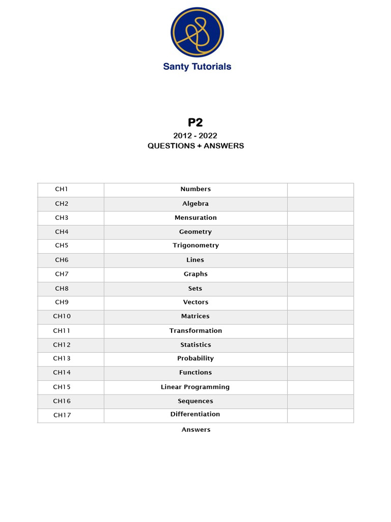 IGCSE Mathematics Questions & Answers | PDF | Mathematics