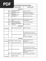 BCOM Semester Exam Schedule 2026 | PDF | Business | Economies