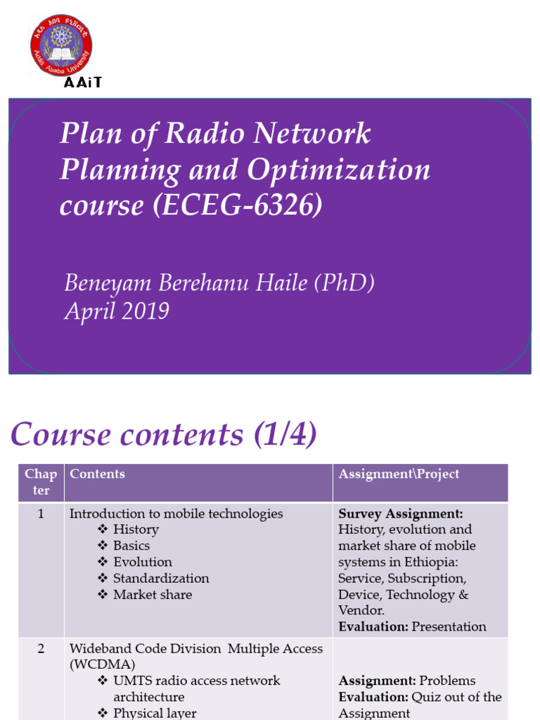 Radio Network Planning Course Overview | PDF | High Speed Packet Access ...