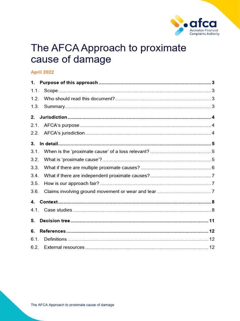 AFCA's Guide to Proximate Cause in Claims | PDF | Proximate Cause | Flood