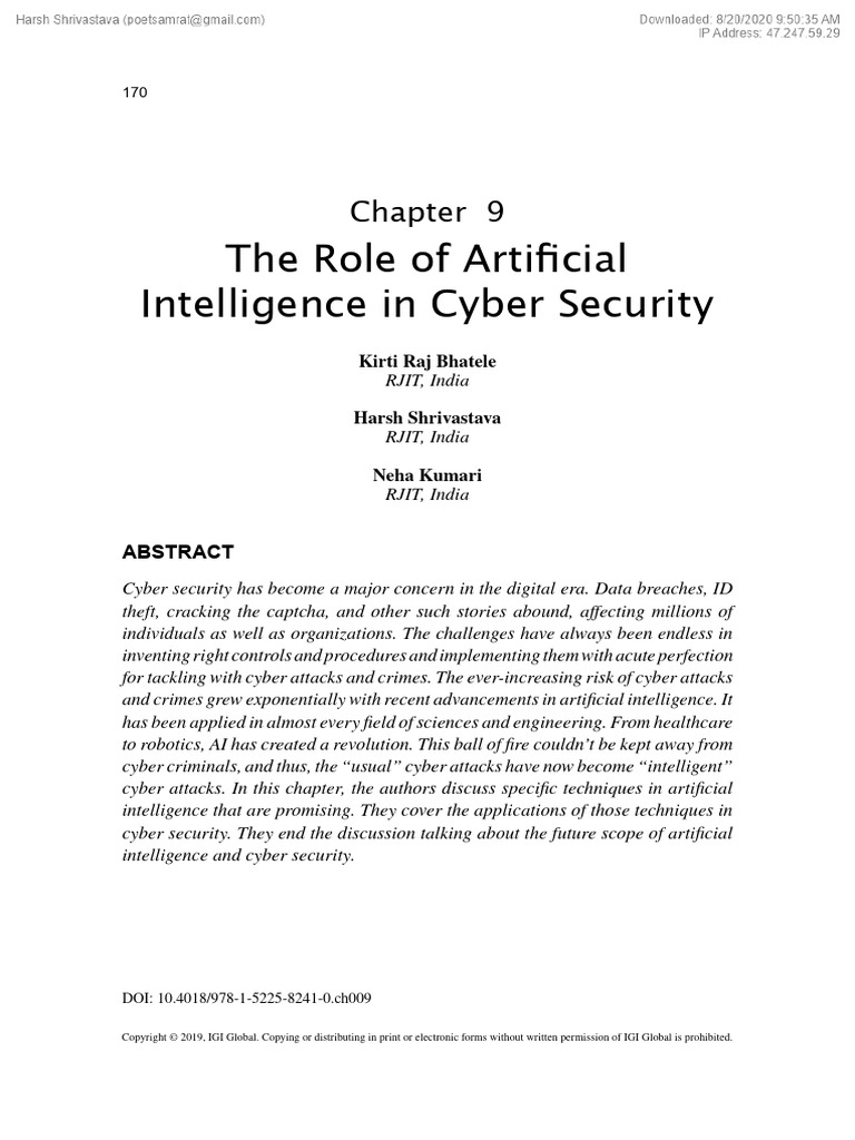 AI Techniques in Cyber Security | PDF | Malware | Support Vector Machine