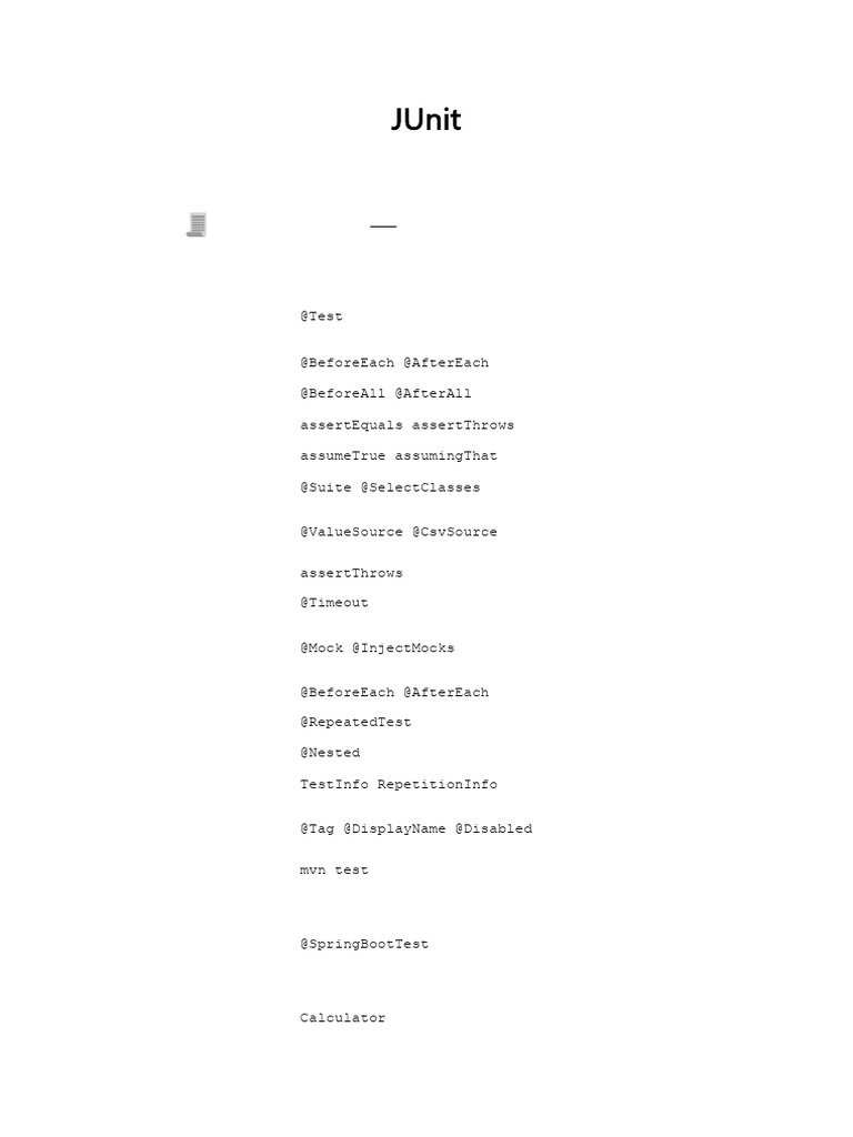 Comprehensive Guide to JUnit Testing | PDF | Computer Programming ...