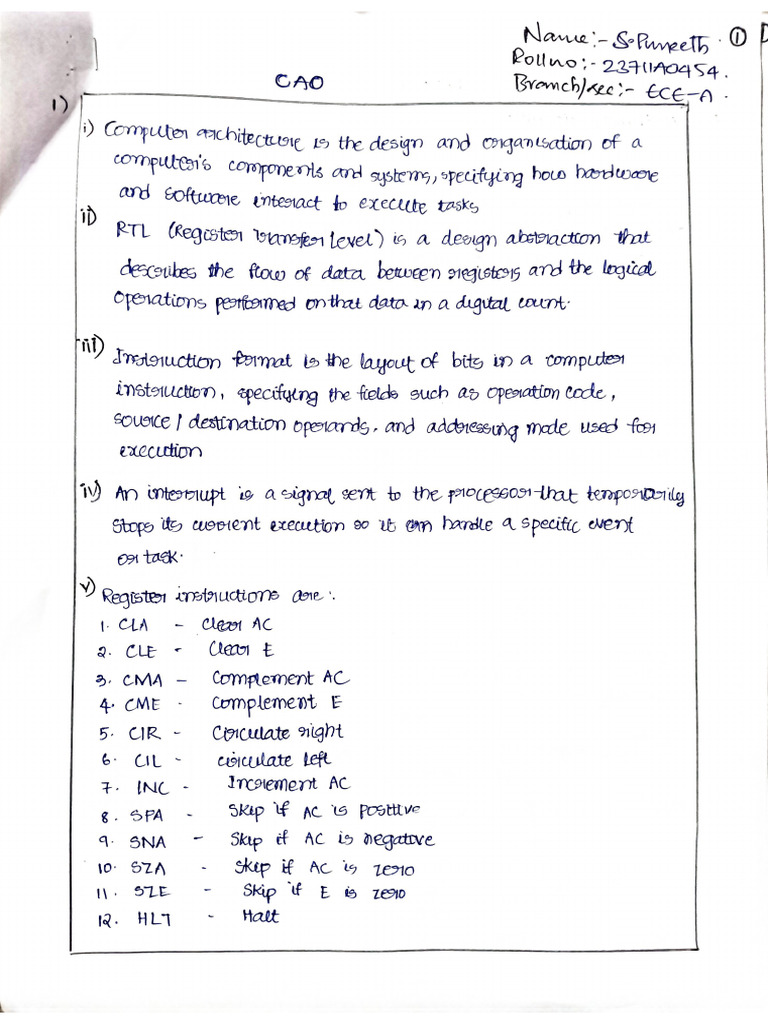 CAO Assignment | PDF