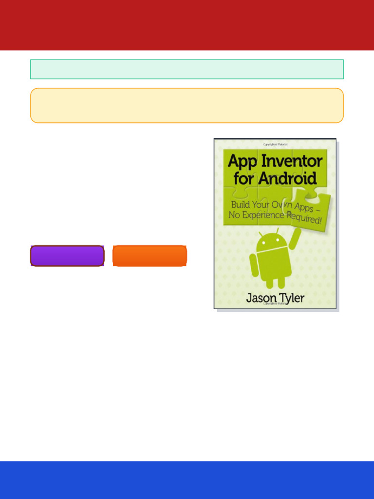 App Inventor for Android Build Your Own Apps No Experience Required 1st ...