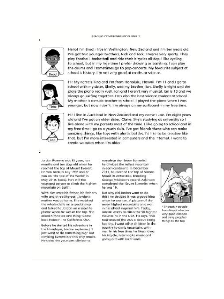 Tiger 6 Unit 2 Reading | PDF
