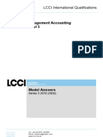Management Accounting Level 3: LCCI International Qualifications