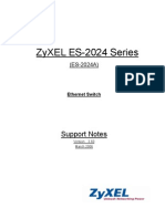 Zyxel Es-2024 Series: Support Notes