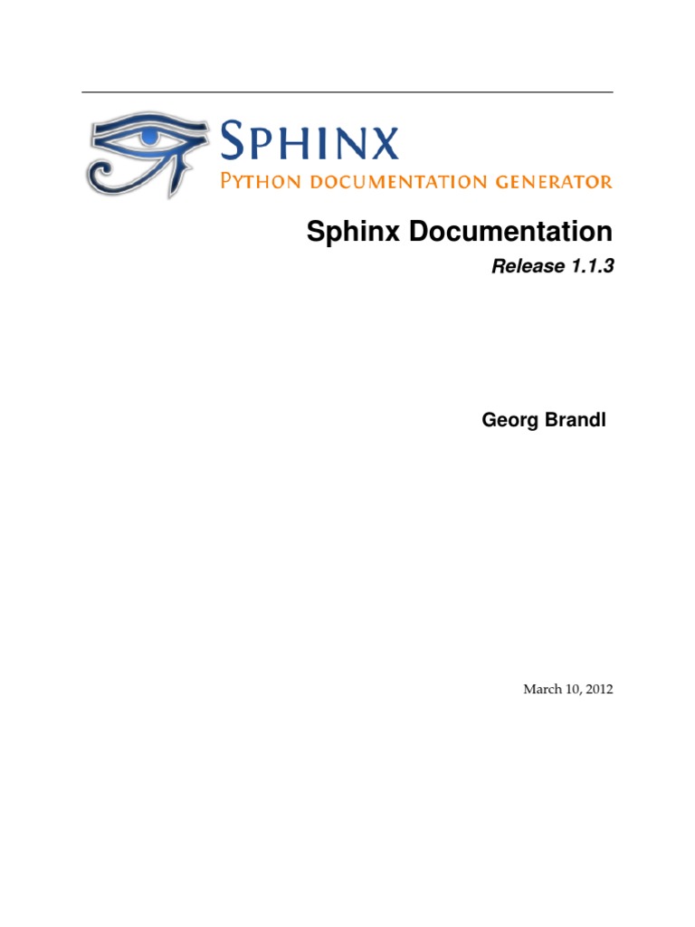 Sphinx Documentation: Release 1.1.3 | PDF | Hyperlink | Parameter ...