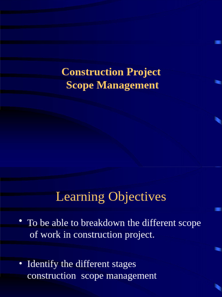 Construction Project Scope Management Guide | PDF