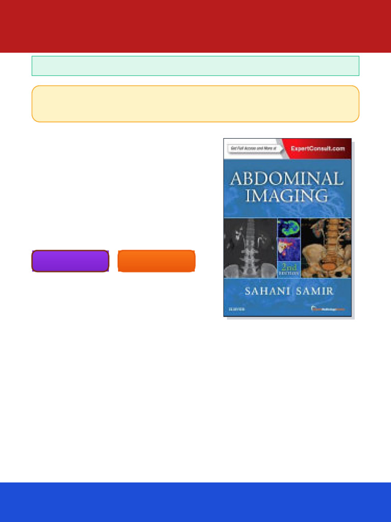 Abdominal Imaging 2nd Edition Dushyant V. Sahani ebook test edition ...