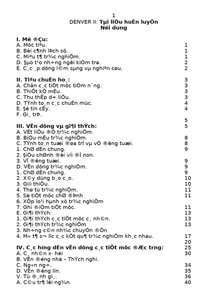 Huong Dan Su Dung DENVER II | PDF