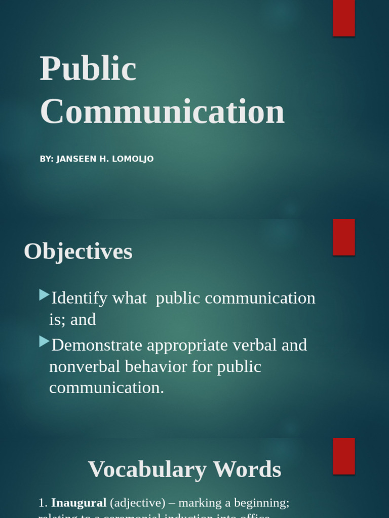 Public Communication | PDF
