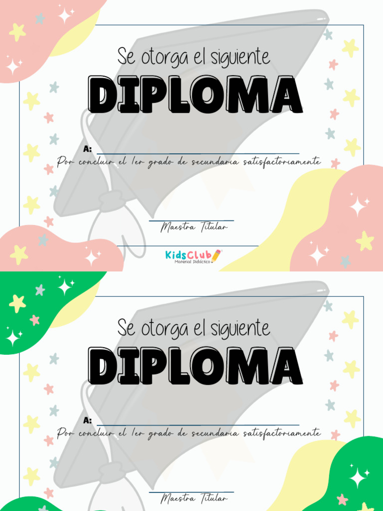 Diploma de Secundaria Satisfactorio | PDF