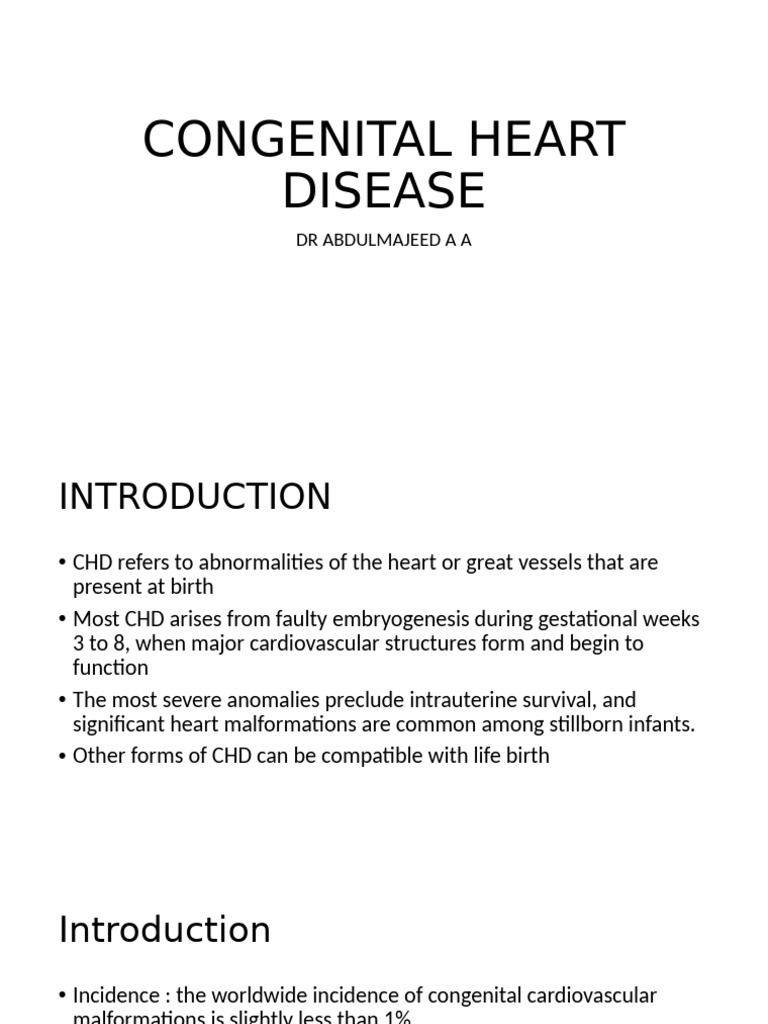 Understanding Congenital Heart Disease | PDF | Congenital Heart Defect ...