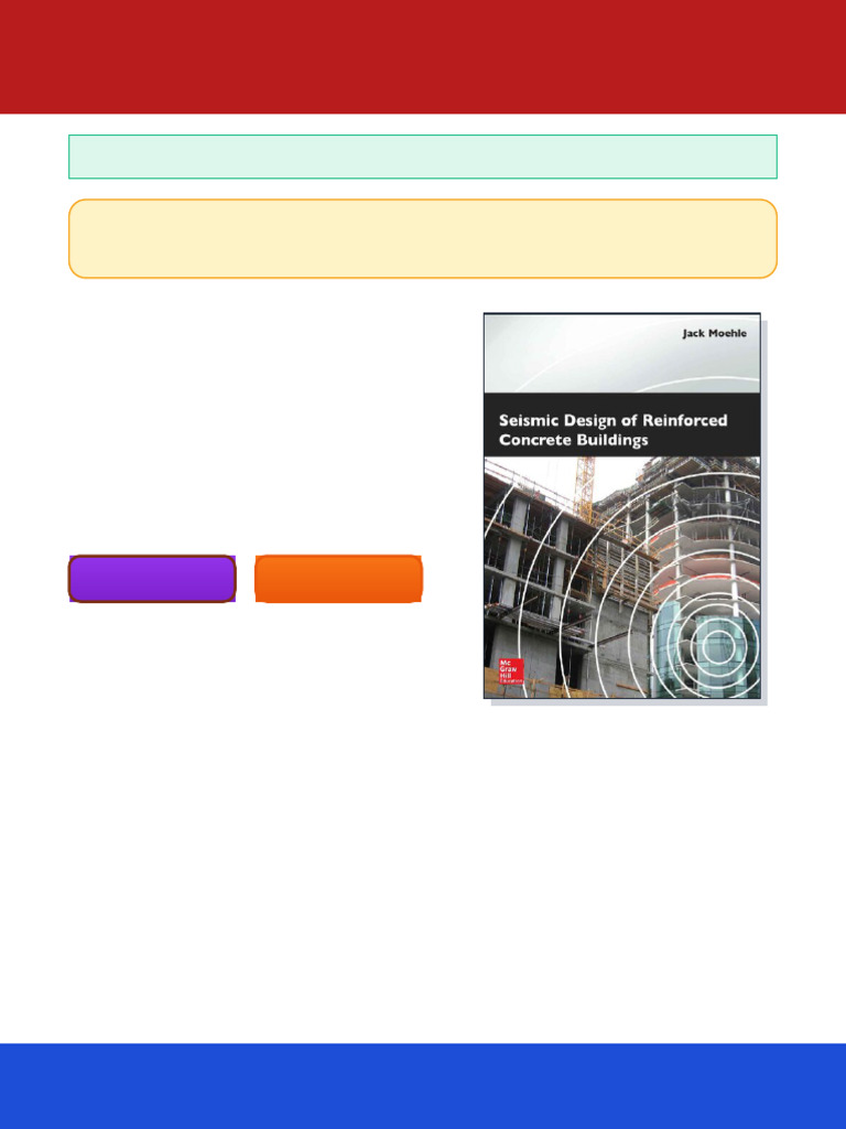 Seismic Design of Reinforced Concrete Buildings 1st Edition Jack Moehle ...