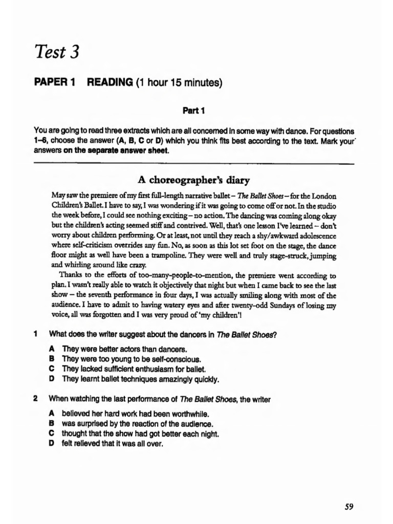 CAE 1 Test 3 | PDF