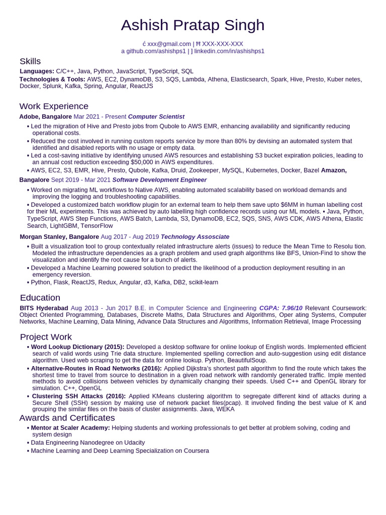 Ashish Resume Final | PDF | Amazon Web Services | Cluster Analysis