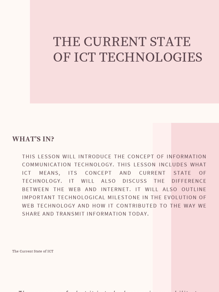 Current Trends in ICT Technologies | PDF | World Wide Web | Internet & Web