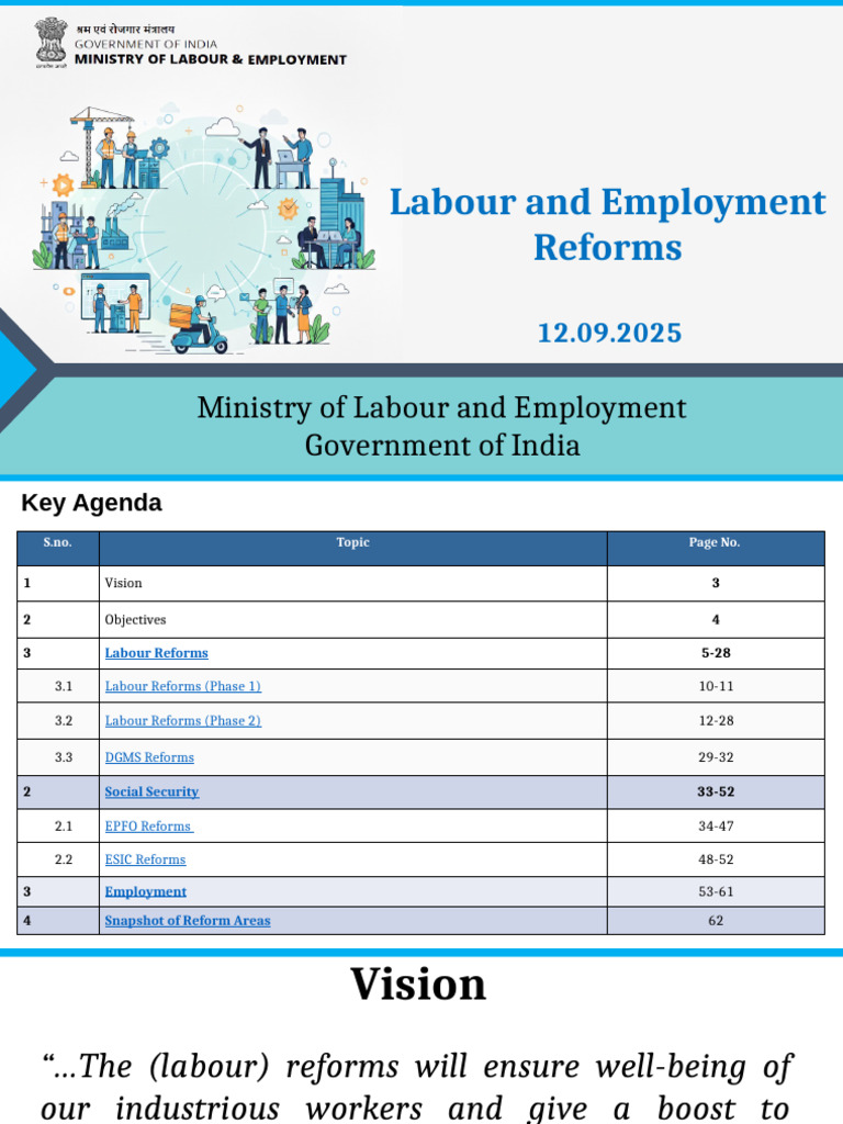 India Labour and Employment Reforms 2025 | PDF | Employment | Labour Law