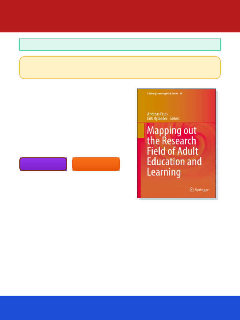 Mapping out the Research Field of Adult Education and Learning Andreas ...