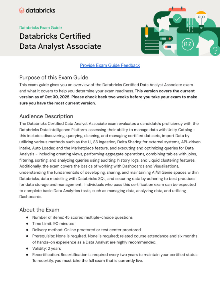Databricks Certified Data Analyst Exam Guide | PDF | Data Analysis ...