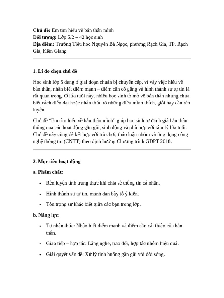 Cau2 HoatDongTraiNghiem | PDF