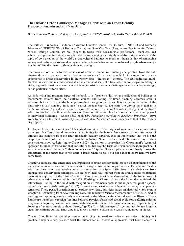 Managing Urban Heritage Challenges | PDF | Landscape | Urban Planning