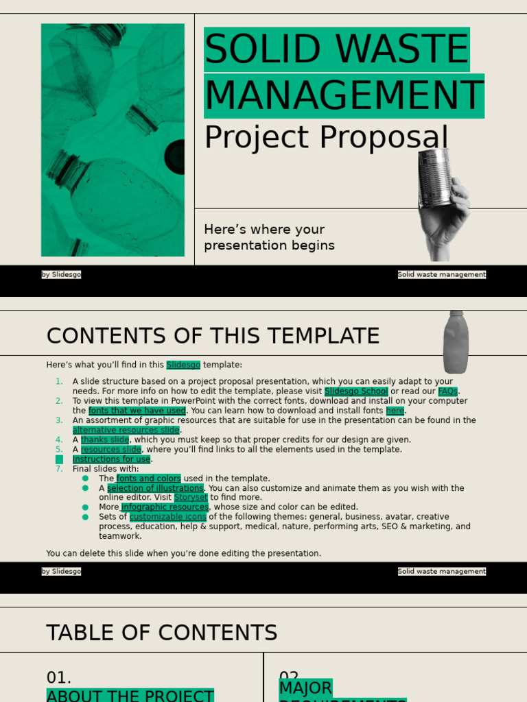 Solid Waste Management Proposal Template | PDF | Planets | Solar System