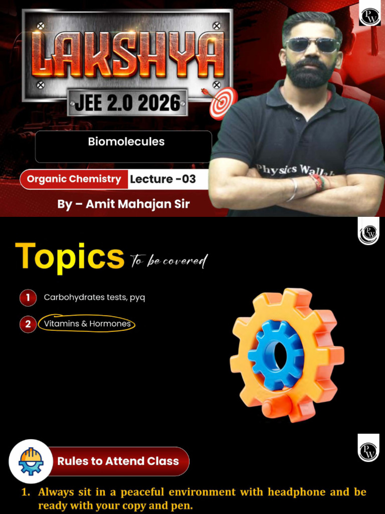 Biomolecules 03 Class Notes Class 12 Chemistry | PDF