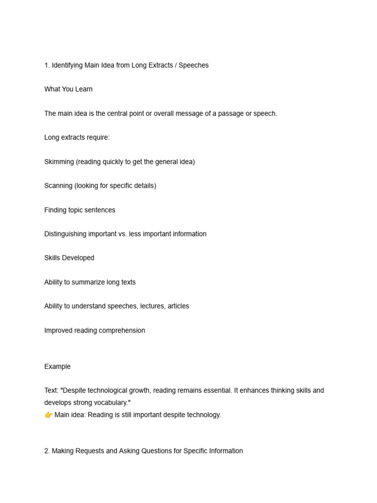 Essential Skills for Effective Communication | PDF | Reading ...