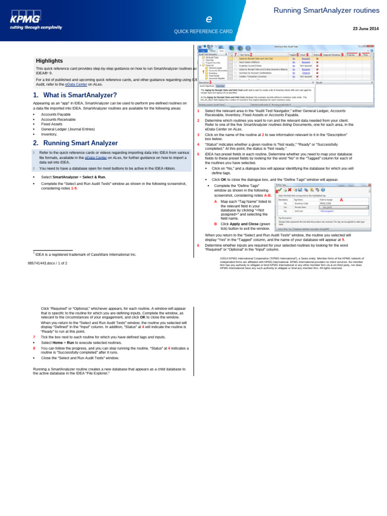 GSC INTL EAUDIT 030095 QuickRefCardSAV9 | PDF | Databases | Software