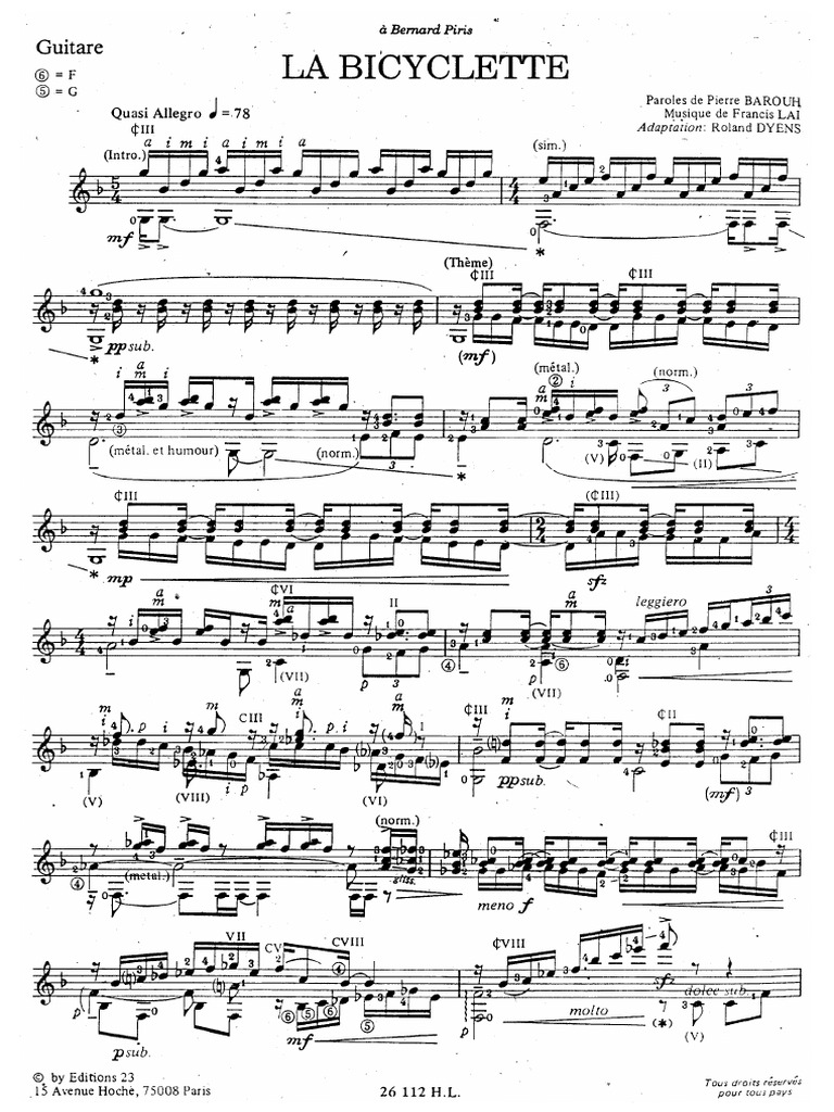 Dyens Roland Guitar Classic Chansons Francaises | PDF