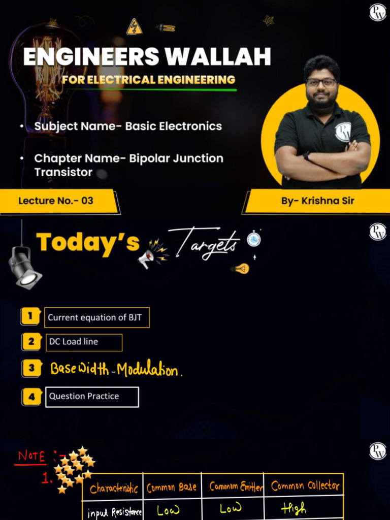 BJT 03 - Class Notes | PDF