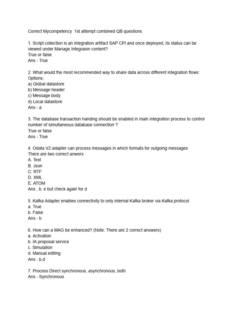 SAP Cloud Integration Quiz Questions | PDF | Cloud Computing | Public ...