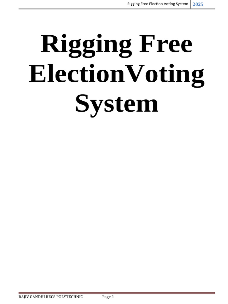 Biometric Anti-Rigging Voting System | PDF | Fingerprint | Biometrics