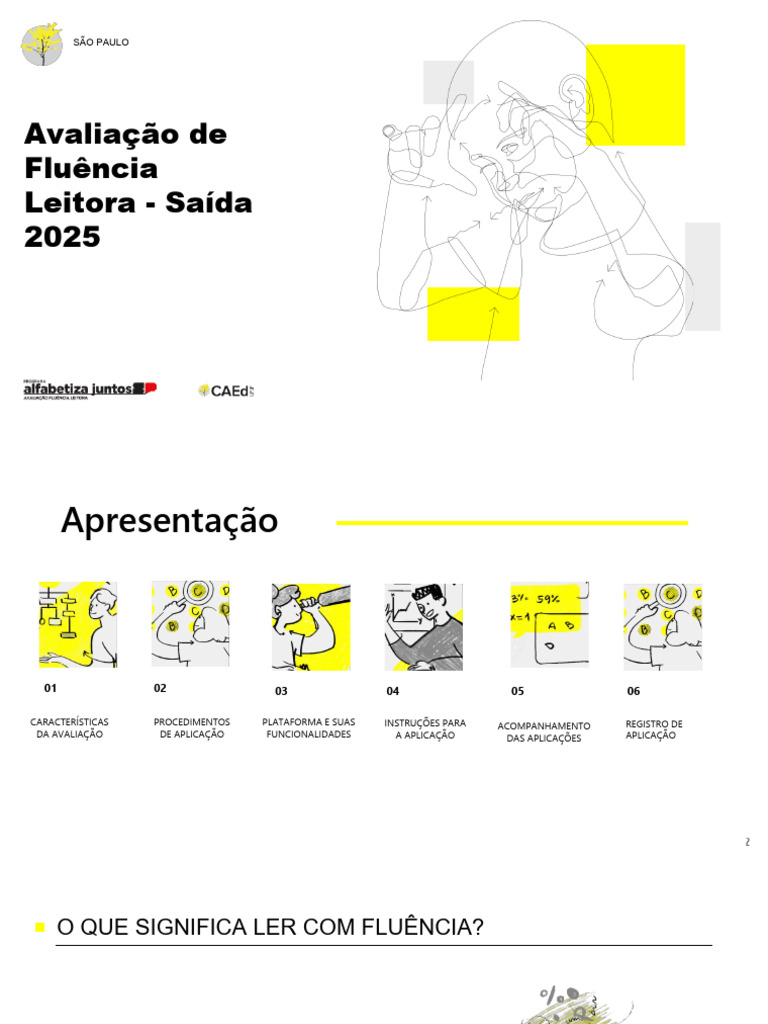 Avaliação de Fluência Leitora SP 2025 | PDF | Aplicativo para celular ...