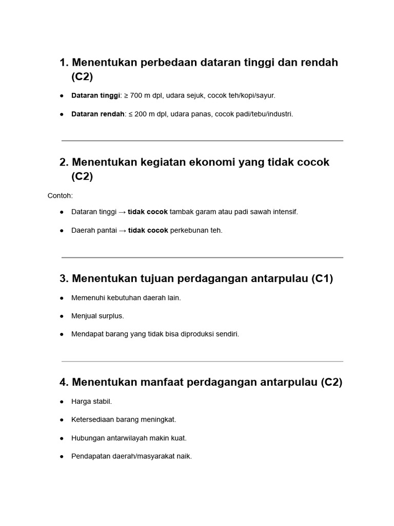 Perbedaan Dataran Tinggi dan Rendah | PDF