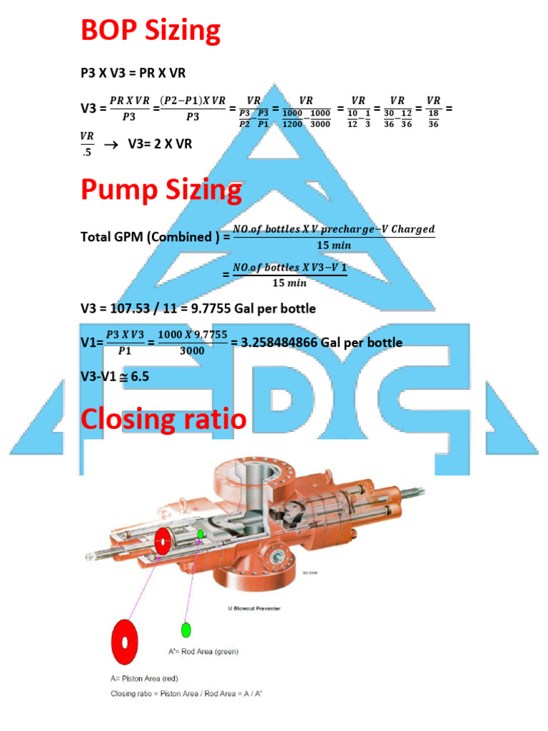 BOP and Pump Sizing Guidelines | PDF | Hydraulics | Mechanical Engineering