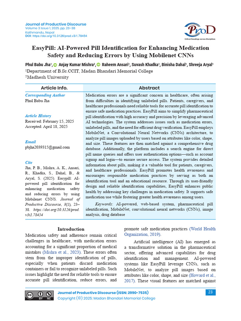 EasyPill+AI Powered+Pill+Identification+for+Enhancing+Medication+Safety ...