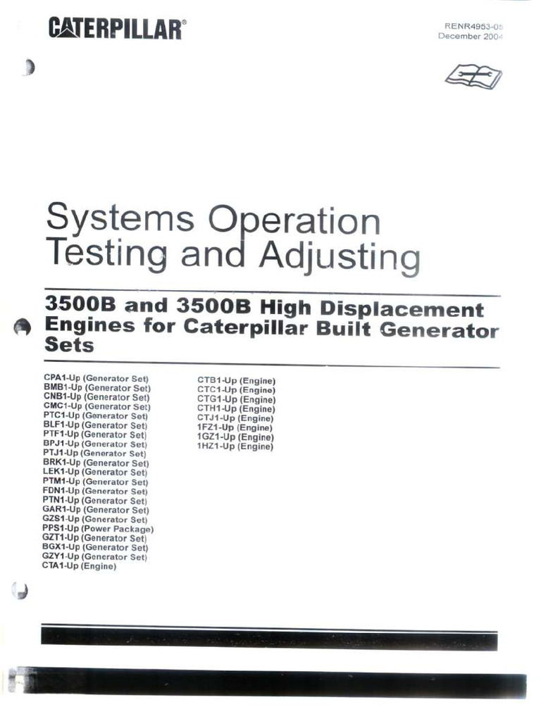 CAT 3512 Testing & Adjusting Manual1 | PDF
