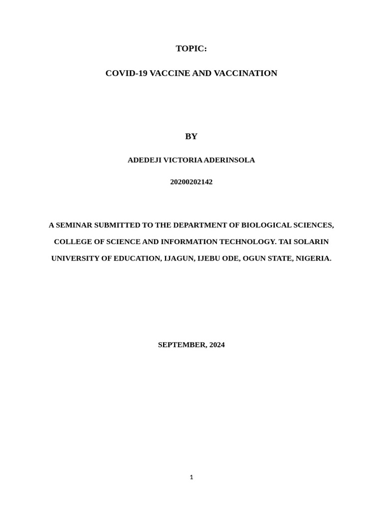 COVID-19 Vaccine: Development and Impact | PDF | Vaccines | Vaccination