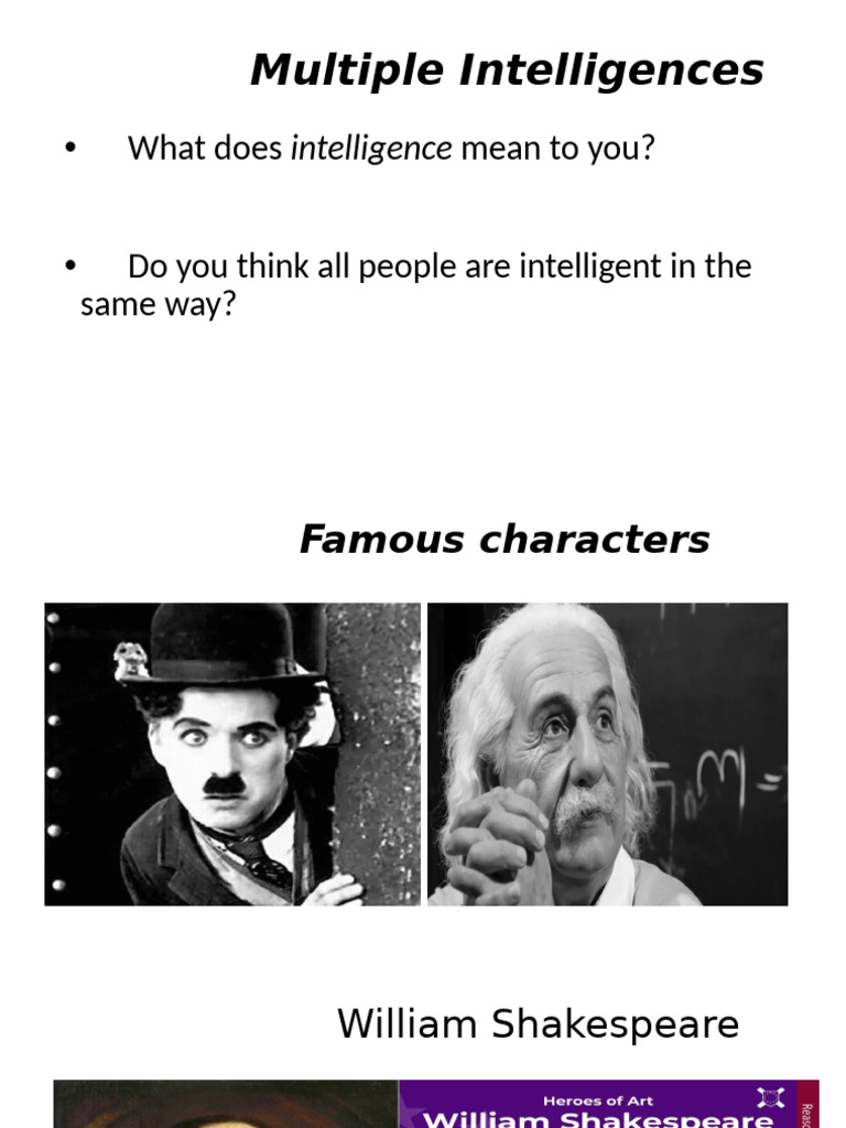 Multiple Intelligences s5 | PDF | Behavior Modification | Psychology