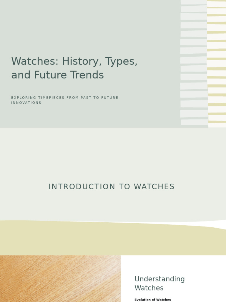 Evolution and Trends in Watches | PDF | Watch | Smartwatch