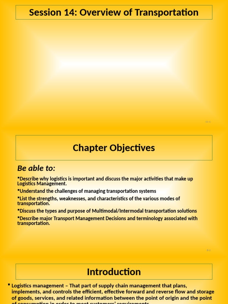 Transportation Management Overview | PDF | Logistics | Transport