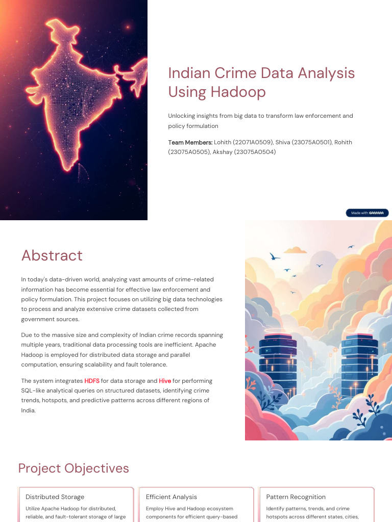 Indian Crime Data Analysis with Hadoop | PDF | Apache Hadoop | Big Data