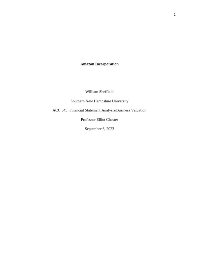Amazon Inc. Financial Overview and Analysis | PDF | Capital Structure ...
