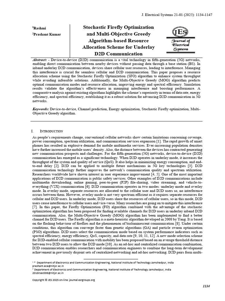 Resource Allocation in D2D Communication | PDF | Mathematical ...