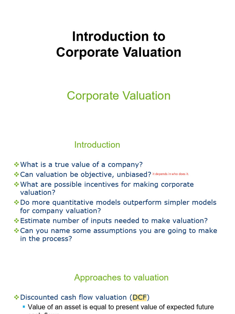 Corporate Valuation Methods Explained | PDF | Capital Asset Pricing ...
