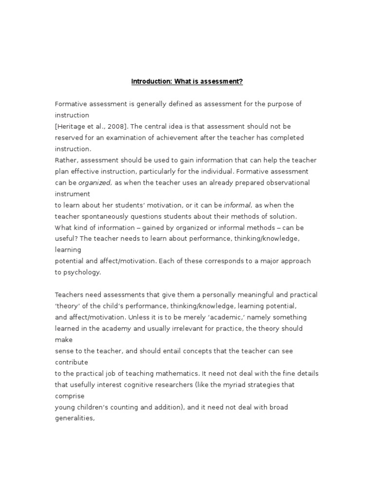 Understanding Formative Assessment | PDF | Educational Assessment ...